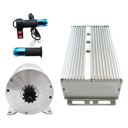 72V 3000W DC Brushless Electric Motor, High-Speed BLDC Brushless Motor with Controller Go Kart Brushless Motor for Electric Scooter E Bike Motorcycle Engine