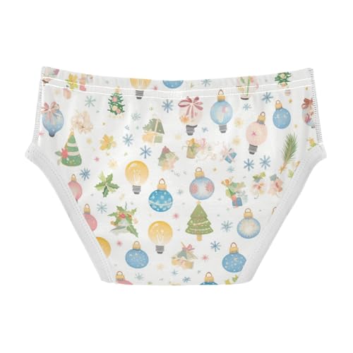 KLL Colorful Christmas Light Bulbs Boys Toddler Cotton Training Underwear Breathable Children Panties2