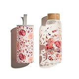 waterdrop® Edition Glass Bottle Trinkflasche auslaufsicher | BPA frei | Wasserflasche | Neopren Schutz | Kohlensäure geeignet | Borosilikat Glasflasche