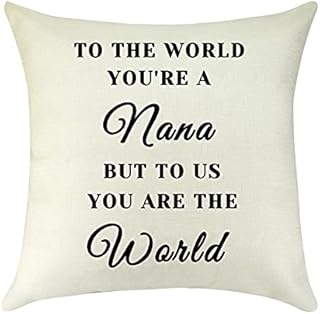 to My Grandma Gifts Decorative Cushion Cover Pillow Covers Birthday Mothers Day Thanksgiving Day Gift for Nana Grandma from Granddaughter Grandson Square Linen Pillow Case for Sofa Bedroom 18" x 18"