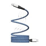 Geonav Cabo MagCable USB-C para USB-CFast Charging 100W carregamento Rápido 1.2m Nylon Trançado e corpo magnético com imã, UCC09MAG azul e branco