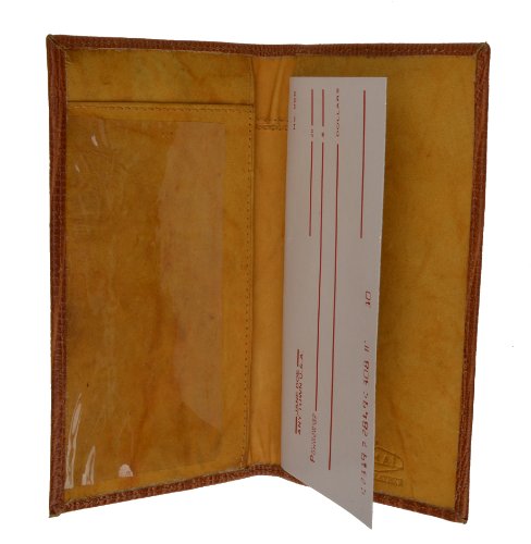 MARSHAL Leather Checkbook Cover Case #156 Snake Pattern3