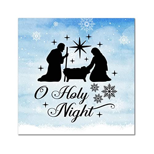 Plaque murale rétro en bois O Holy Night pour décorer votre porche et entrée