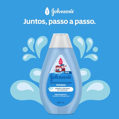 Johnson's Baby Shampoo Infantil Cheiro Prolongado, 400ml, Azul