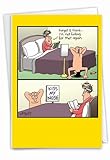 NobleWorks Hilarious Birthday Greeting Card with 5 x 7 Inch Envelope (1 Card) Bday Kiss my nose Tim Whyatt Birthday Cartoon 8347Z