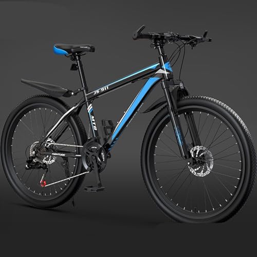 Bicicleta de Montaña Todoterreno de 24/26 Pulgadas 27 Velocidades Freno de Disco con Absorción de Impactos Adecuada para Adolescentes Estudiantes Y Adultos D,26 Inch - 21 Speed