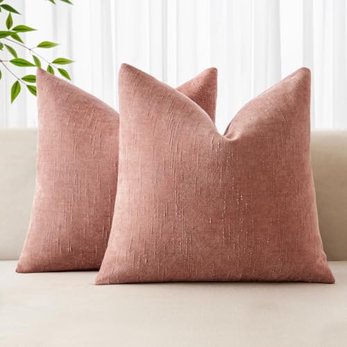 MIULEE Pack of 2 Decorative Throw Pillow Covers Soft Chenille