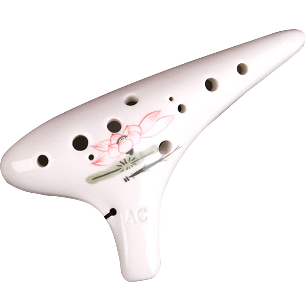 Ocarina Creativa Pintada a Mano de Estilo Submarino, Instrumento de Viento Ocarina Alto C (AC) de 12 Hoyos, Regalos para Estudiantes Principiantes Amantes de la música