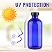 PINIWON 12 Pack 8 oz Cobalt Blue Glass Bottles, 240ml Boston Round Sample Bottles with Black Poly Cone Caps, Labels and Funnels