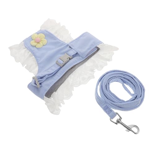 Lurrose 1 セット ペットリーシュ 犬の胸と背面のひも 小さな猫のハーネス