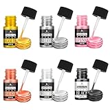 Edible Glitter Paint Set - 6 Colors Metallic...
