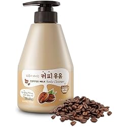Kwailnara Coffee Milk Body Wash (19.75 Fl Oz) – Korean Body Cleanser for Energized Skin | Milk Protein, Royal Jelly & Antioxidant Coffee Extract | Paraben-Free with Gentle Bubbles
