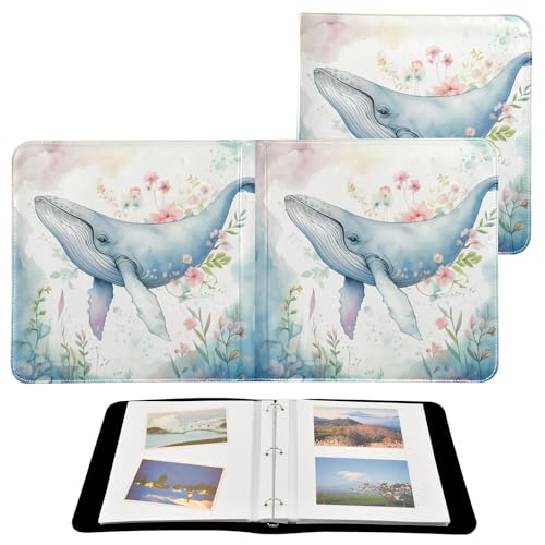 JUMBEAR Álbum de fotos grande autoadhesivo con 20 páginas, álbum de recortes para boda, familia, bebé, vacaciones, elegante ballena