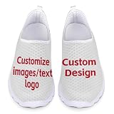 Jeiento Custom Slip On Sneakers Personalized Shoes for Women Men Add Name Image Casual Comfortable Walking Running Footwear,Trainers for Hiking Walking Sports Travel Jogging Shoes,US 7