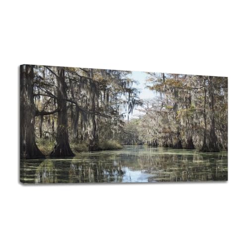 24x48 inch Cypress Tree Wall Art by HABEN ARTWORK