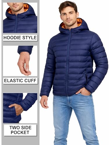 Image of URBAN BUCK Packable Puffer Jacket for Men Lightweight Winter Windproof & Water Repellent Hiking Jackets