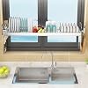 Dish Drying Rack,Large Dish Drying Rack Dish Drying Rack Over Sink Dish Dying Rack,Large Capacity Dish Rack,Sink Organize Stand Shelf,with Utensil Holder,Kitchen Counter Supplies Storage(55cm)