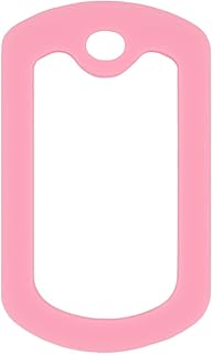 PinMart Pink Military Dog Tags Silencers - Engraved Dog Tag Holder - Silicone Case to Reduce Noise - Military ID Protector to Prevent Noise and Scratching - 5 Pack
