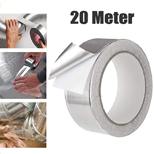 Cnyejqjc Aluminum Foil Tape, Adhesive Foil Tape Insulation Adhesive Metal Tape High Temperature Heavy Duty Repair Air Duct Tape For Ductwork #TOP6