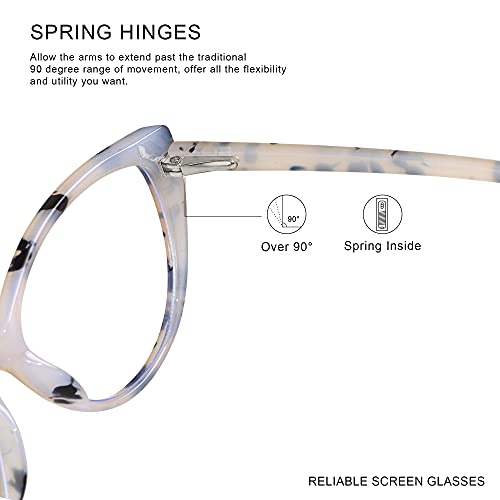 Image of ANDWOOD Blue Light Blocking Glasses Women Bluelight Blocker Computer Cateye Clear Cat Eye Eyeglasses Frame AR003
