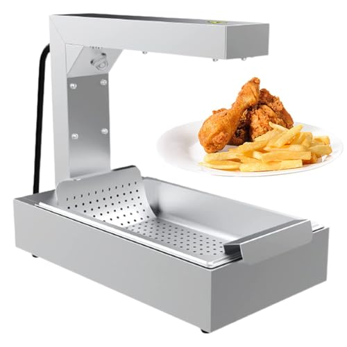 GESAIDES Chauffe-Frites, Chauffe-Plats Professionnel, Chauffe-Frites, Station de Chauffage Autonome en Acier Inoxydable,Whit