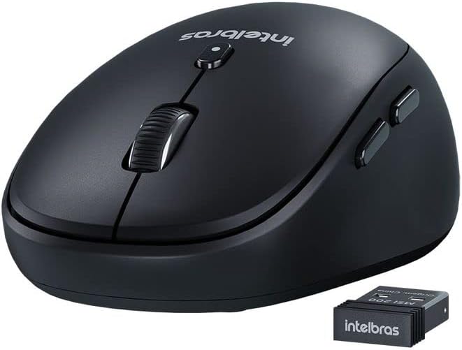 Mouse MSI200 Sem Fio Preto Intelbras