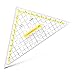 Produktbild Aristo 1650/3 TZ-Dreieck mit abnehmbarem Griff (Hypotenuse 22,5 cm, Tuschenoppen, Facette an Hypotenuse, Plexiglas mit Tiefenprägung, Made in Austria) transparent