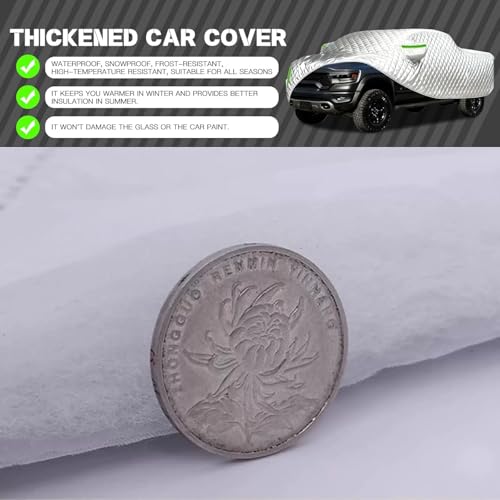 Hail Protector Car Cover for Truck Length Up to 242" Anti Hail Car Cover Thickened with Cotton Liner, All Weather Scratch-Resistant,Universal by GUOPKXF - Used condition - Image 6