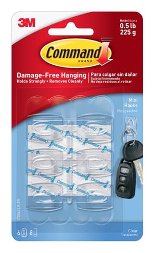 3M Command™ Mini-Haken (L x B x H) 29 x 22 x 11mm Transparent Inhalt: 6St.