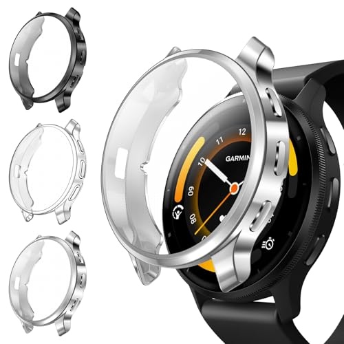 Funda para Garmin Venu 3 Fintie carcasa de TPU flexible y protector de pantalla integrado de 45mm