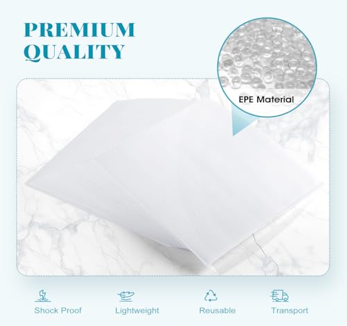 515Pcs Dish Packing Supplies for Moving, 275 Cushion Foam Pouches & Sheets 4 Sizes (7.8"x7.8", 12"x7.8", 12"x12", 16"x12") with 240 Fragile Stickers Plate Packing Sleeves for Moving, Shipping, Storage by LuckyGuard - Image 4