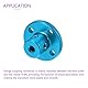 DMiotech 4 Pack 4mm Innen Durchmesser H13xD10 Flansch Kupplung Anschluss Starre Leitfaden Welle Unterstützung Kuppler Welle Kupplung mit Schrauben für DIY RC Modell Motoren Himmel Blau