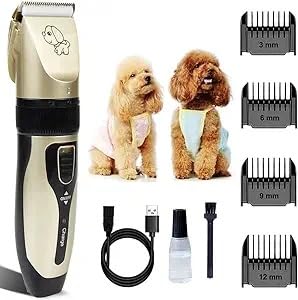 Bonira Dog Hair Trimmer, Rechargeable Cordless Electric Quiet Hair Clipper Grooming Kit Set, Professional Dog Hair Trimmer Long Short Hair Shaver for Dogs Cats Pets (Trimmer Kit) (B0DDCGS287) Amazon Price History, Amazon Price Tracker