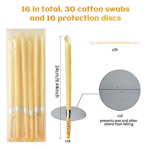 Beeswax Ear Candles Wax Removal,Earwax Removal,16Pack Ear Wax Removal