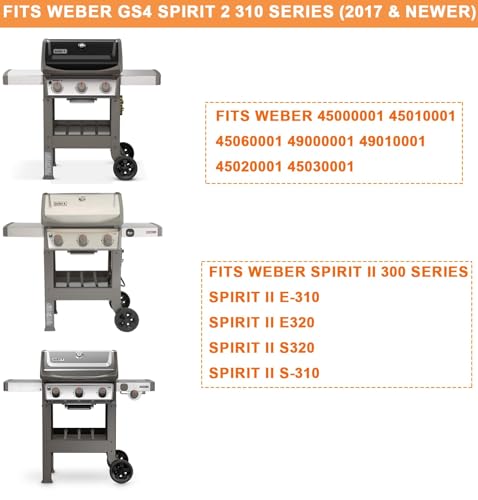 Grill Replacement Parts for Weber Spirit 2 Grill Parts GS4 Spirit II E310 E320 S310 S320 Parts for Weber GS4 Spirit 2 Burner Tube 67025 67103 69787 & Weber Heat Deflector 67060, Crossover Burner 67279 by PETKAO - Used condition - Image 3