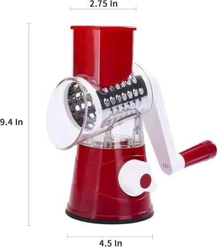 Rallador giratorio manual 3 en 1 con base de succión miniatura 2