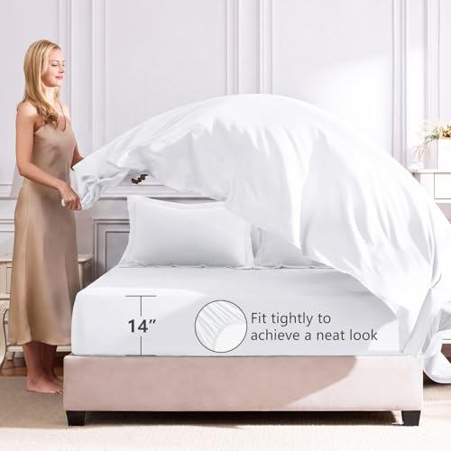 CozyLux Queen Comforter Set White - Bed in a Bag Queen Size 7 Pieces, Luxury Soft Bed Set for All Seasons, Bedding Set with Down Alternative Comforter, Sheets, Pillowcases & Shams by CozyLux - Image 5