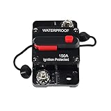 RED WOLF 150A Sicherungshalter Reset Schalter wasserdicht kfz Leistungsschalter 12-24V für Auto Boot Audio Schutzschalter
