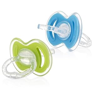 Nuby – Gum-eez Fopspeen Bijtringen – Eerste tandverzorging voor baby – 2-Pack – 2 stuks bijtring/bijtspeelgoed van zacht silicone – Groen en Blauw – 3+ maanden