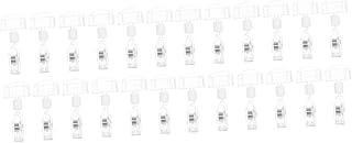 LALAFINA 24 Pcs Pop Advertising Clip Transparent Clip Display Clip Label Table Holder Display Holders Food Display Stands Merchandise Display Cards Sign Abs Name Explosion Stickers
