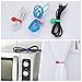 Lusofie Magnetic Cable Ties 10 Pack, Reusable Silicone Cables Organizers for Cord Management, Magnetic Cable Clips Holder for Phone Charger, Earphones, Computer Cables - 10 Colors for Home Office Desk