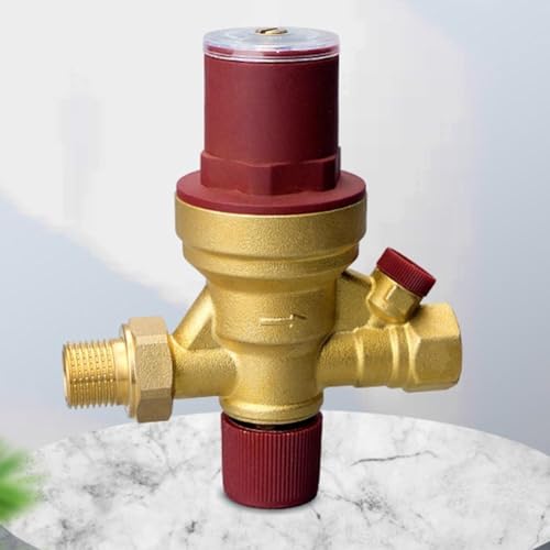 Pressure Reducing Valve, DN15 1/2 Inch Adjustable Reducing Valve Water Pressure Regulator Reducer Built-in Internal Filter