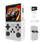 R36S 2025 New Retro Handheld Game Console, 20000+ HD Games Mini Retro Video Console, 3.5 Inch IPS Screen, Portable Arcade Video Gaming Console Gift for Adults (White)