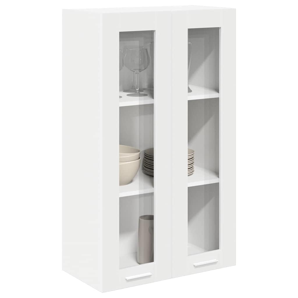 vidaXL Armadio pensile Bianco 60 x 31 x 100 cm Legno multistrato, Armadio da cucina moderno, design rettangolare, ampio spazio, materiali resistenti, stile contemporaneo, per l'organizzazione in