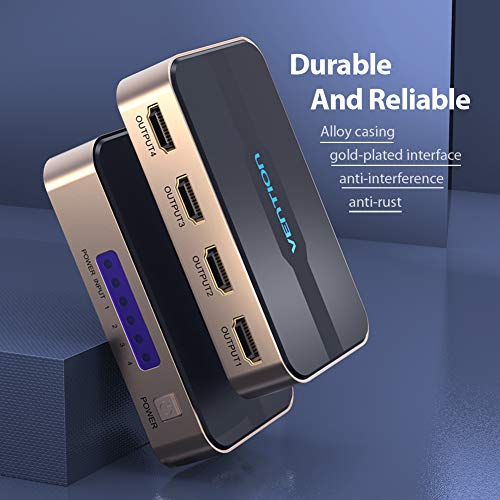 Repartidor HDMI 4K 3D Vention con Alimentación DC Estable 6