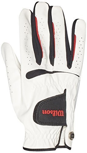 Wilson Herren Golfhandschuh, Größe L, Rechts, MRH, Weiß, Feel Plus, WGJA00065L