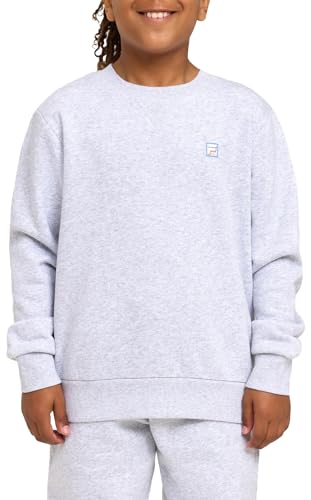 FILA Kid's Cali Crew, Light Grey Marle, 14