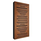 Addictive Sound Schalldämmung Wand 100x50x10cm Wood - Akustikpaneele Wand - Schallabsorber Bild Perfekt zum Hause, Studio, Konferenzraum, Club - Akustikschaumstoff Glatt Light Brown