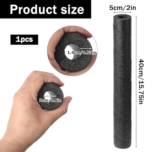 1 x Rohrisolierungs-Schaumstoffschlauch, 40cm Rohrisolierung Schaumstoff Poolnudel Schwarz Rohrschutzband Rohrdämmung Isolierung Rohr Pool Noodle für Heizung Sanitär Heizungsrohr Kupferrohr, 25mm