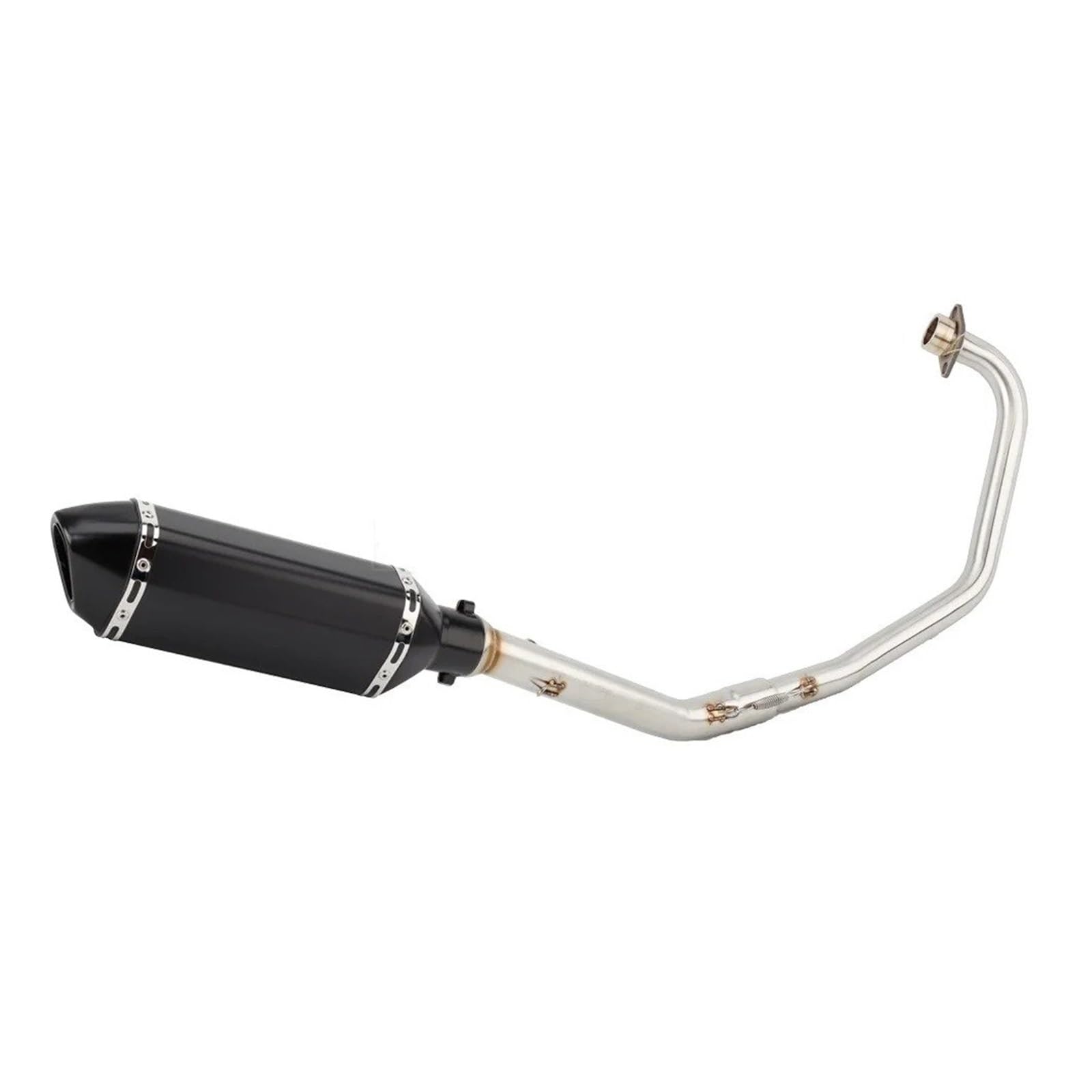 Silenciador Escape Moto Silenciador De Escape Deportivo Motocicleta Para Keeway Para RKS 125 2012-2017 RKS125 Con Sistema Conexión Central(Version E)
